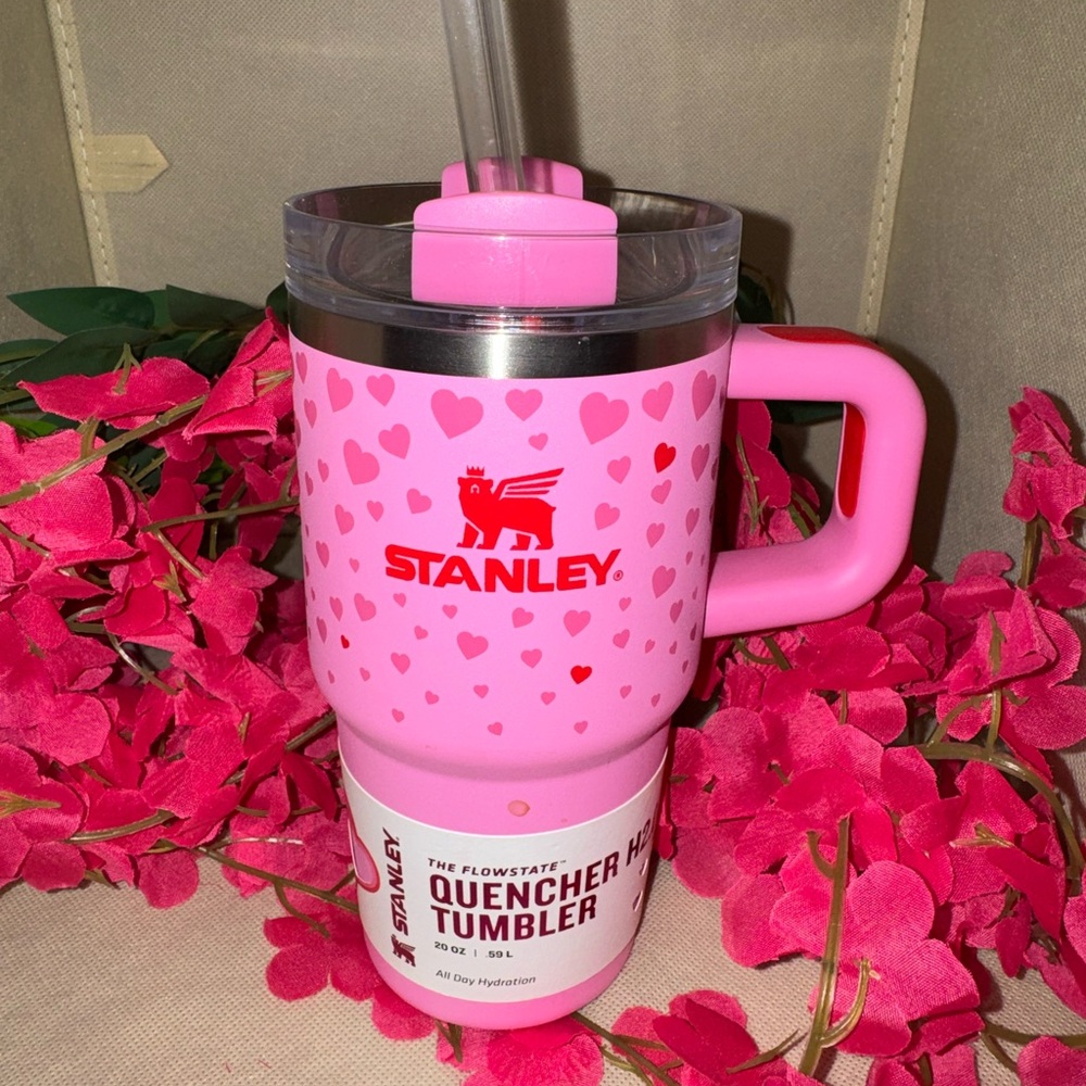 Stanley Pink Valentines Day Heart Quencher Tumbler 20oz